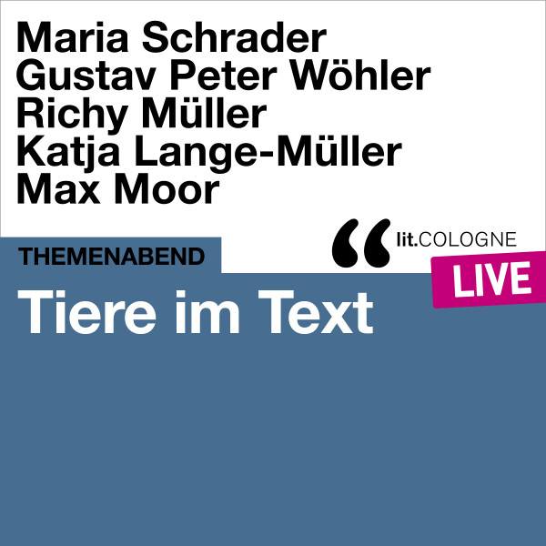 Produktabbildung: Tiere im Text Mit Maria Schrader, Richy Müller, Gustav Peter Wöhler, Katja Lange-Müller und Max Moor