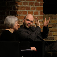 lit.COLOGNE 2018: Paola Barbon mit Autor Roberto Saviano. © Ast/Jürgens