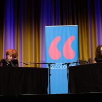 lit.COLOGNE 2018: "Die Hölle auf Erden" mit Hannelore Hoger (l.) und Mechthild Großmann. © Ast/Jürgens