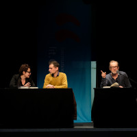 lit.COLOGNE 2018: Carine Debrabandère, Antonin Varenne (m.) und Peter Lohmeyer. © Ast/Jürgens