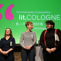 lit.COLOGNE 2018: Anne Reinecke, Claudia Tieschky und Axel Ranisch. © Ast/Jürgens