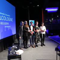 lit.COLOGNE 2019: Debütpreis / Frank Bender (RheinEnergie), Giulia Becker, Anselm Oelze, Helene Bukowski, Monika Schärer ©Ast/Juergens