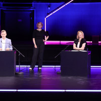 lit.COLOGNE 2021 Digital: 29.05. "Remix2!": v.l. Michael Kessler, Sabine Heinrich, Annette Frier / ©lit.COLOGNE/Ast/Juergens