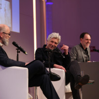 lit.COLOGNE 2022: Thomas Böhm, Karl Ove Knausgård, Thomas Loibl ©Ast/Juergens