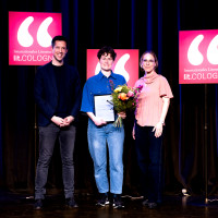 lit.COLOGNE 2025: 30.03. OffSpring Award 2025 – „Wandel“ Ein Wettbewerb für junge Schreibende. Mit Kaleb Erdmann und Anneke Kim Sarnau. Gewinnerin: Carla Moschner ©Katja Tauber