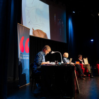 lit.COLOGNE 2025: 20.03.: Donald Duck – eine Hommage an die beliebteste Ente der Welt. Mit Daniel Kothenschulte, Andreas Platthaus und Ulrich Schröder. Mod.: Susanne Weingarten © Hieronymus Rönneper