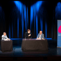 lit.COLOGNE 2025: 25.03. Wir finden Mörder – mit Richard Osman und Michael Kessler. Mod.: Alexander Menden ©Hieronymus Rönneper