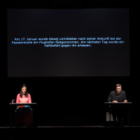 lit.COLOGNE 2025: 29.03.: „Die Witze vor Gericht mache ich vor allen Dingen, um dich in der ersten Reihe zum Lachen zu bringen.“ Katja Kolm und Michael Maertens lesen Nawalny und Nawalnaja ©Hieronymus Rönneper