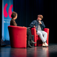 lit.COLOGNE 2025: 19.03. Russische Spezialitäten – Dmitrij Kapitelman erzählt von Heimat, Krieg und Familiensinn. Mod.: Lara Sielmann ©Hiernonymus Rönneper