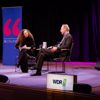 lit.COLOGNE 2026: 10.03. VA21 Bernhard Schlink Was ist Gerechtigkeit und wie ist sie zu haben? Mod.: Shelly Kupferberg © Katja Tauber