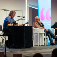lit.COLOGNE 2026: About a Writer: Nick Hornby Mit Gerd Köster Mod.: Philipp Schwenke © Hieronymus Rönneper