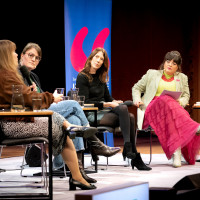 lit.COLOGNE 2026: 14.03. VA55 Bye-bye, Thomas! Anna Sophie Herken, Ricarda Lang und Eva Thöne über Frauen an der Macht Mod.: Marie-Christine Knop © Katja Tauber