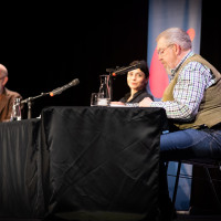 lit.COLOGNE 2026: 16.03. VA64 Als die Bergarbeiterfrau mit der türkischen Nachbarin ein Baklava - Pegah Ferydoni, Dietmar Bär und Thomas Böhm über die Vielfalt des Ruhrgebiets © Katja Tauber