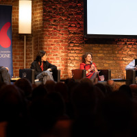 lit.COLOGNE 2026: 07.03. VA02 Meine jüdische Familie - Mit Adriana Altaras, Maxim Leo und Dana von Suffrin, Mod.: Nicolas van Veen  ©Katja Tauber