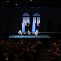 lit.COLOGNE 2026: 07.03. Wessen Wahrheit zählt? Mit Aladin El-Mafaalani und Giovanni di Lorenzo Mod.: Sarah Brasack © Katja Tauber