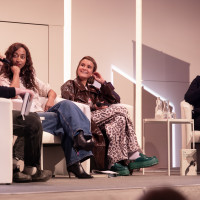 lit.COLOGNE 2026: 09.03. VA16 Matthias Jügler, Melanie Raabe, Katrin Schumacher und Caroline Wahl über Beutelwölfe, Riesenvampire, Darwin-Nasenfrösche und den St.-Helena-Olivenbaum © Katja Tauber