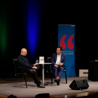 lit.COLOGNE spezial 2018: Timur Vermes, Roberto Cappelluti und Gerd Köster (v.l.n.r.) © Ast/Juergens